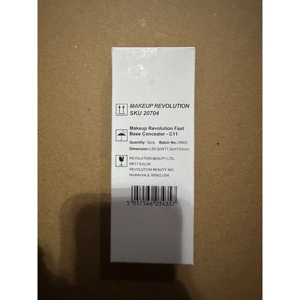 Makeup Revolution Fast Base Concealer C11 3Pc Lot New